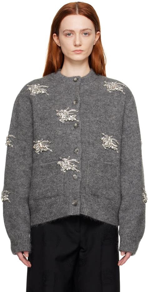 burberry cardigan grey